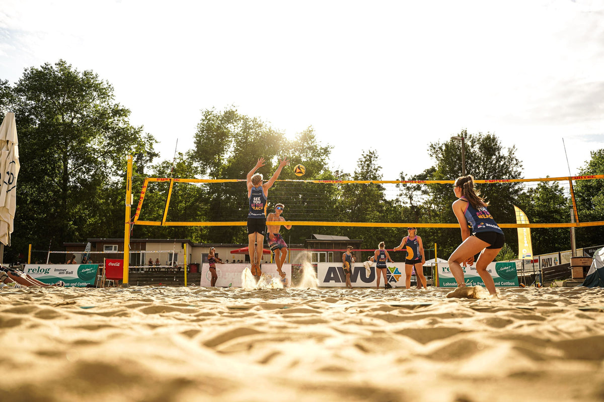 Beachvolleyball Feriencamp 2027 Beachfactory Sonnenuntergang 